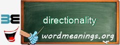 WordMeaning blackboard for directionality